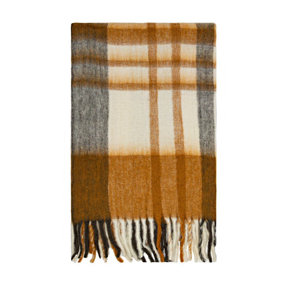 White/ Mustard Throw