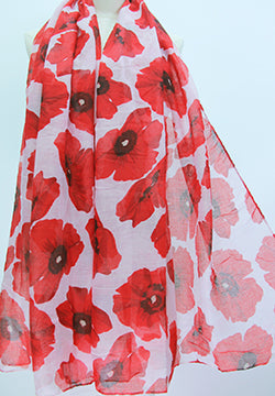 White Poppy Scarf