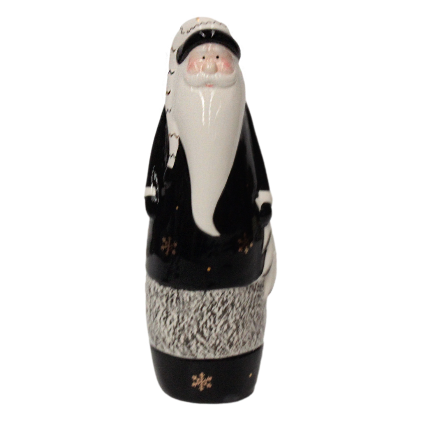 Black & Gold Santa with Snowflake
