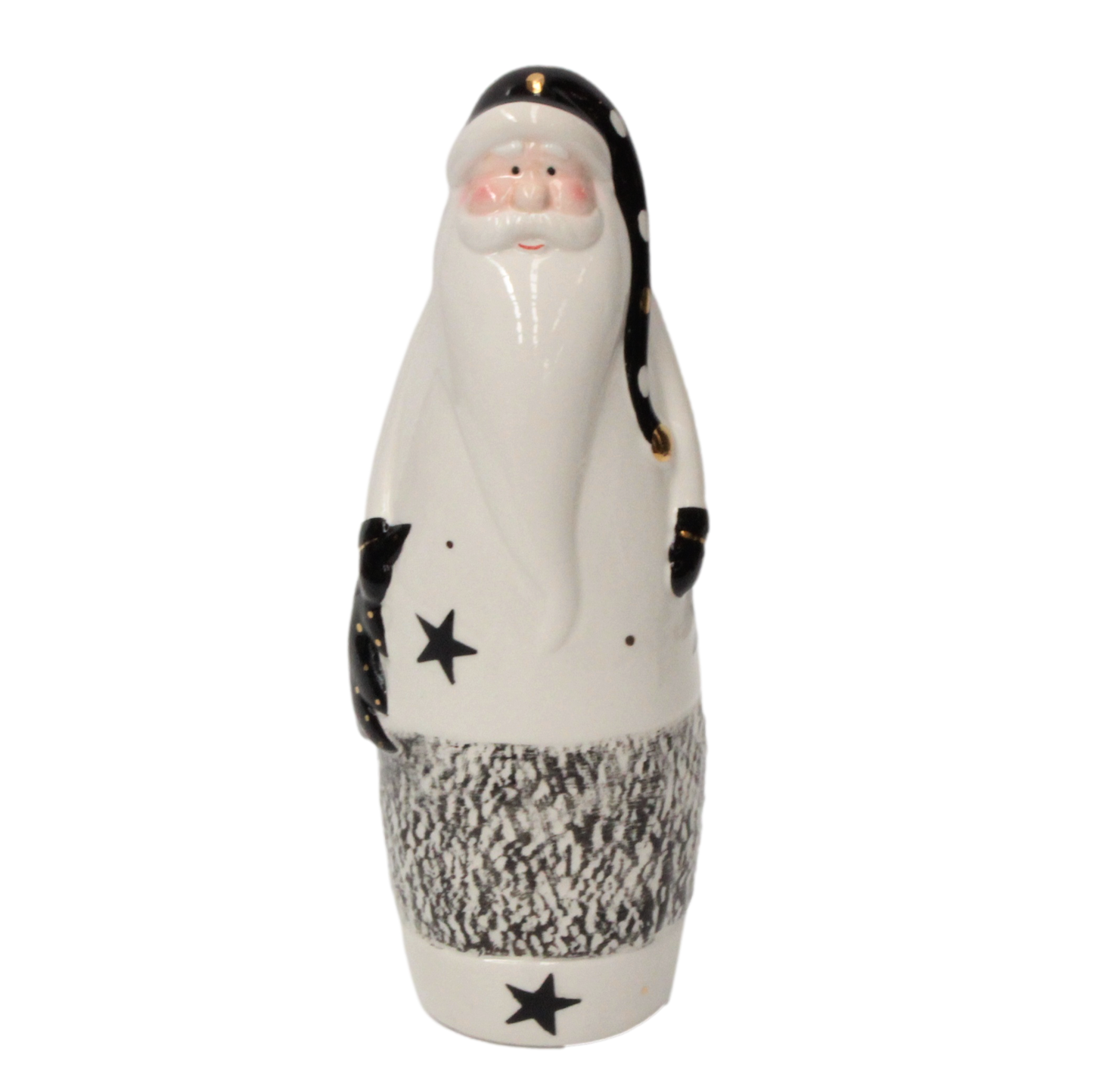 Black & Gold Santa with Star