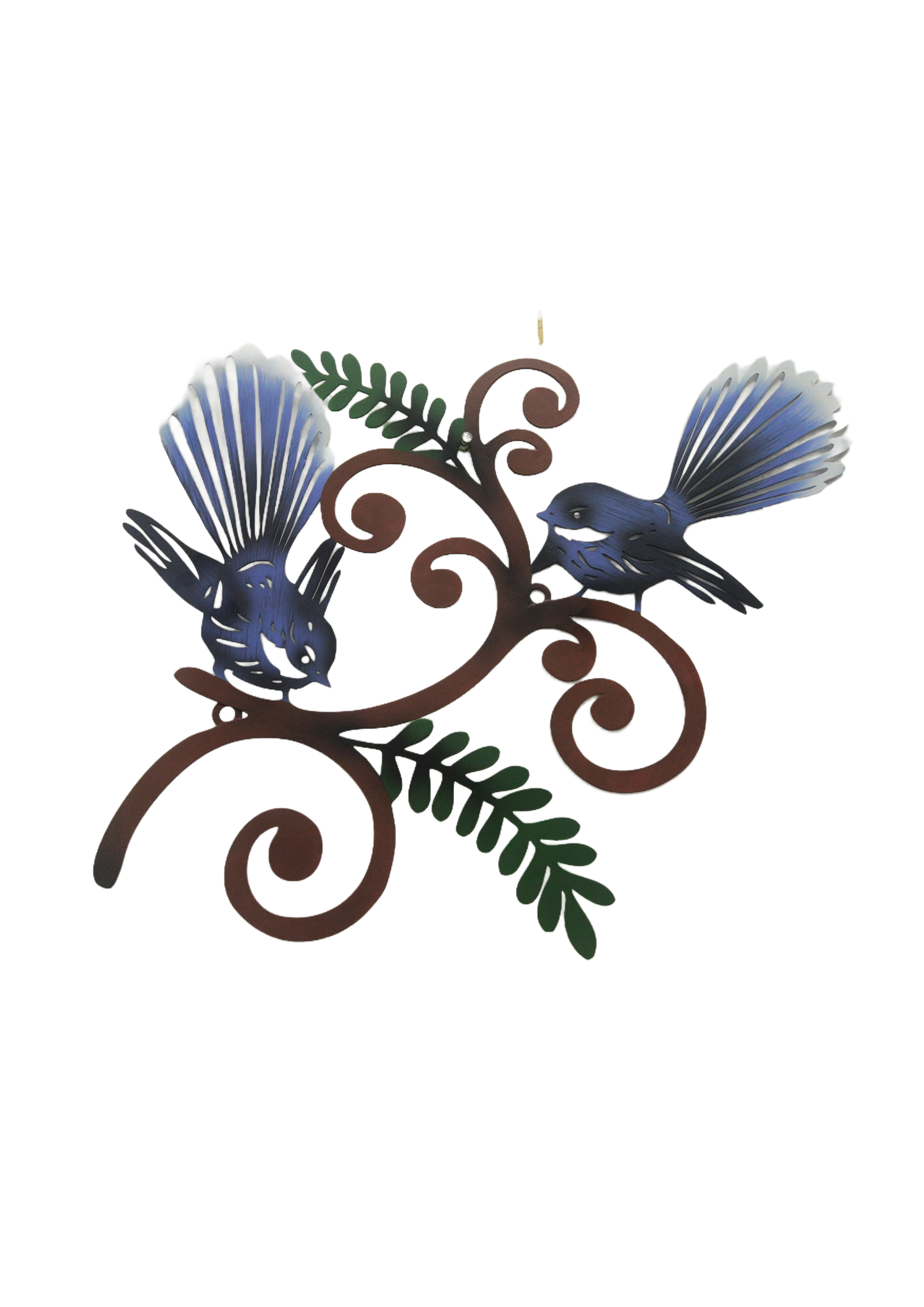 Double Fantail Metal Wall Hanging