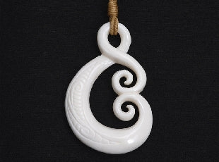 Twist & Koru Bone Pendant