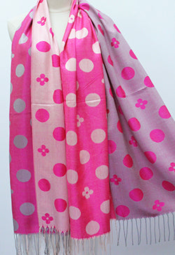 Hot Pink Spotty Scarf