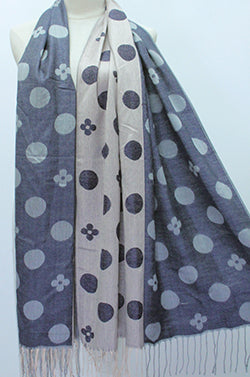 Denim Spotty Scarf