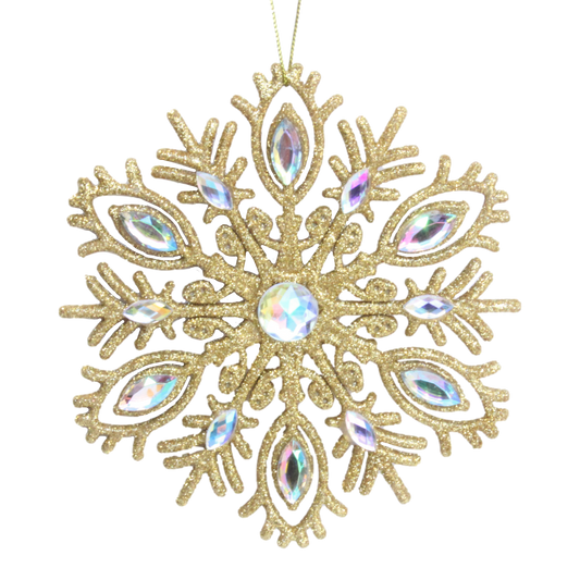 Gold Jewel Snowflake