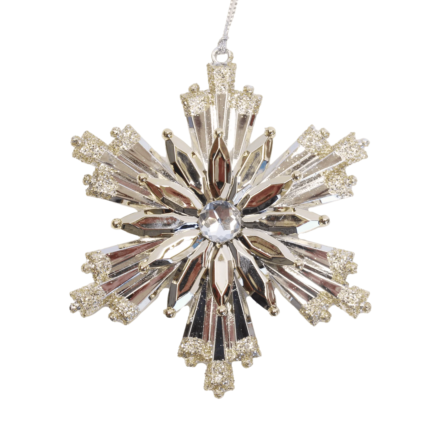 Gold Snowflake – Glitter Tips