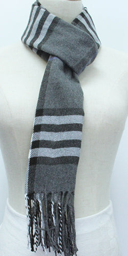 Grey Tartan Scarf
