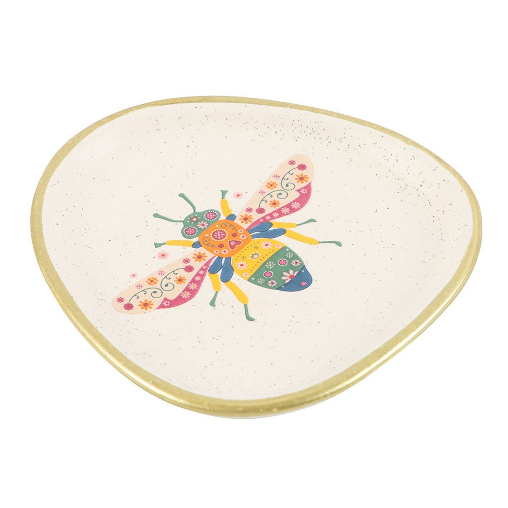 Floral Bug Bee Trinket Dish