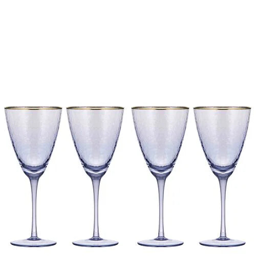 Giselle Blue 4pk Wine Glass