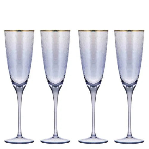 Giselle Blue 4pk Champagne Glass