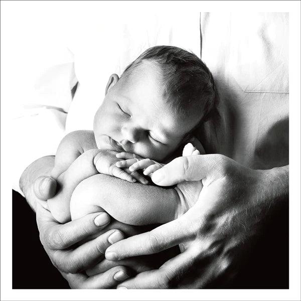 Sleeping Baby In Hands Card