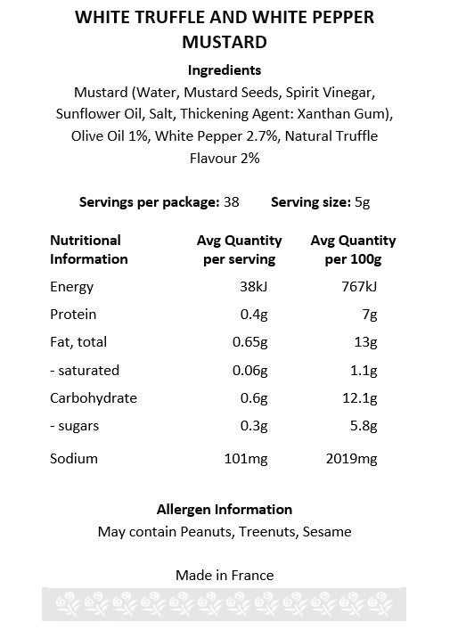 Mustard – White Pepper & White Truffle