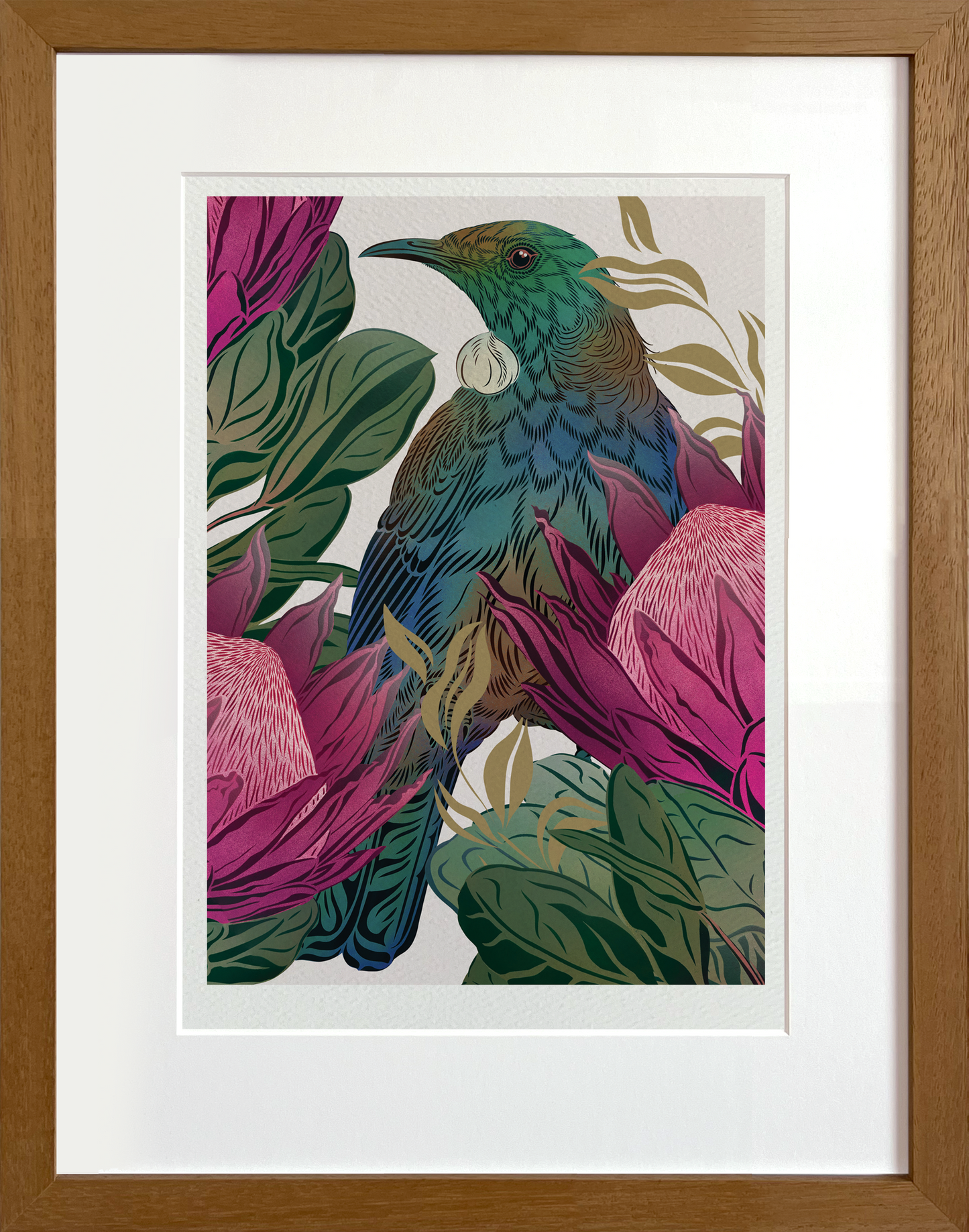 Antipodes Tūī & King Protea Boutique Print