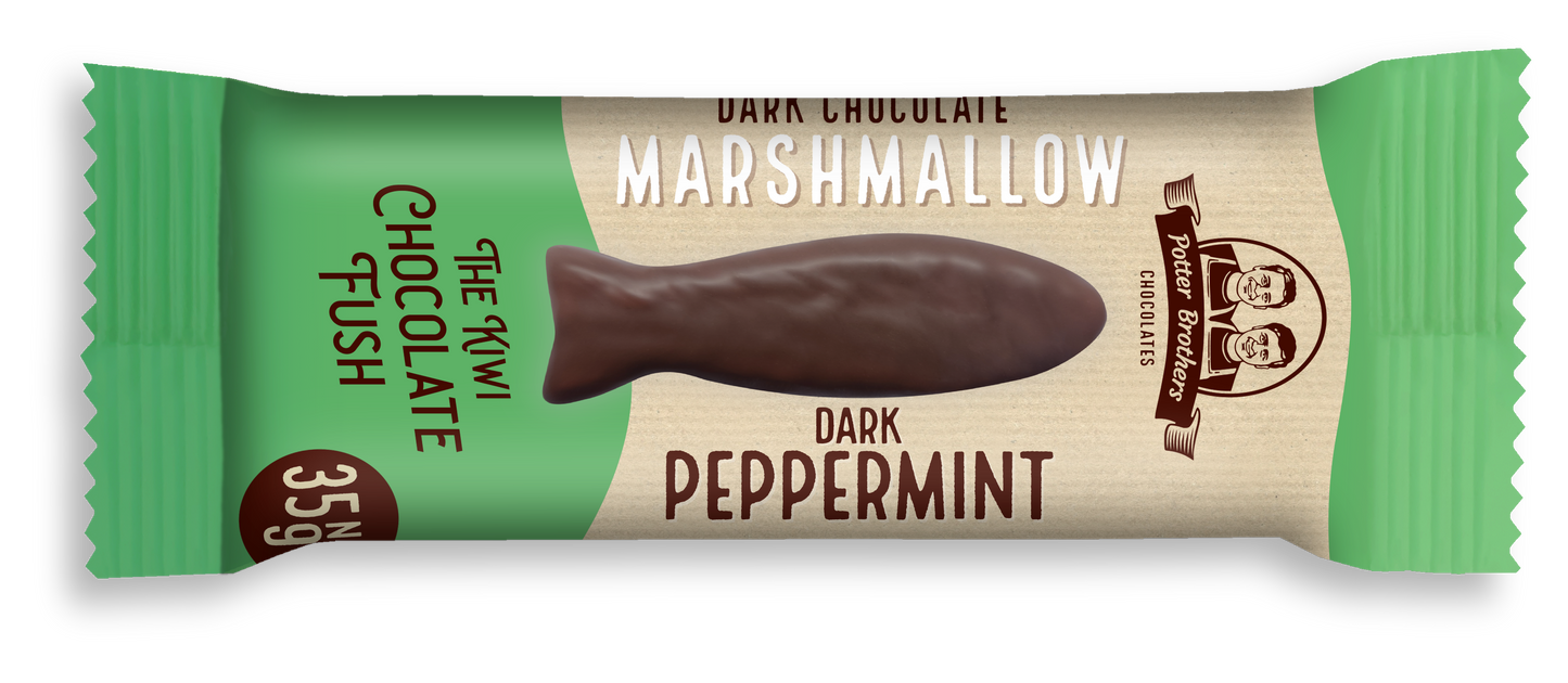 Mint Marshmallow Fush in Dark Chocolate 35g