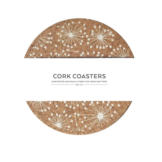 Cork Coasters - Dandelion