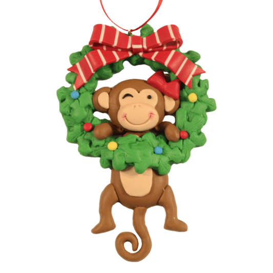 Monkey with Face in Wreath