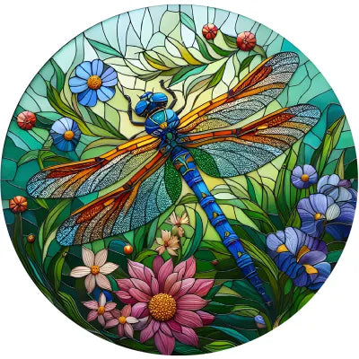 Dragonfly Stained Glass Hanger