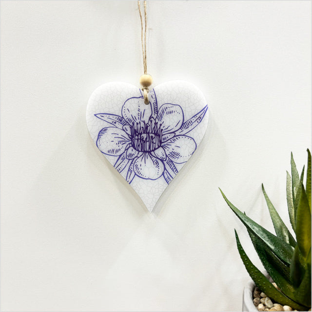 Ornament Printed: Heart Manuka