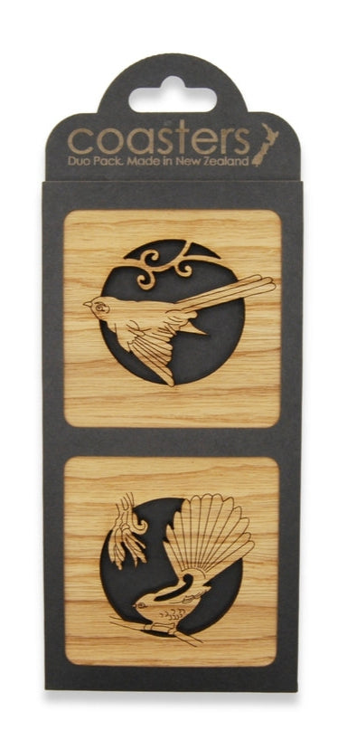 Duo Wooden Coasters Fantail