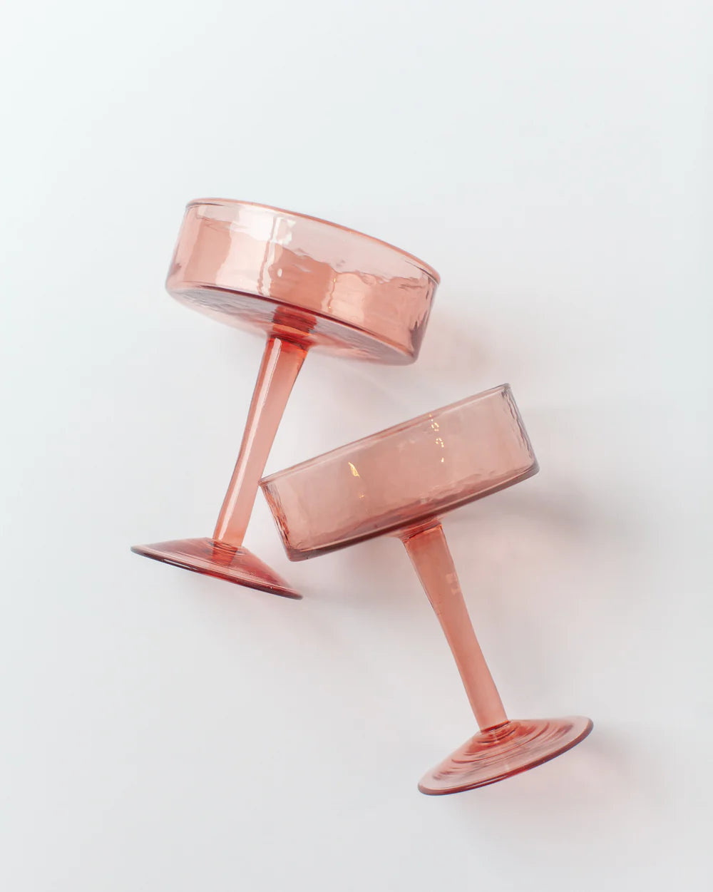 Blush Coupe Cocktail Glass Pair
