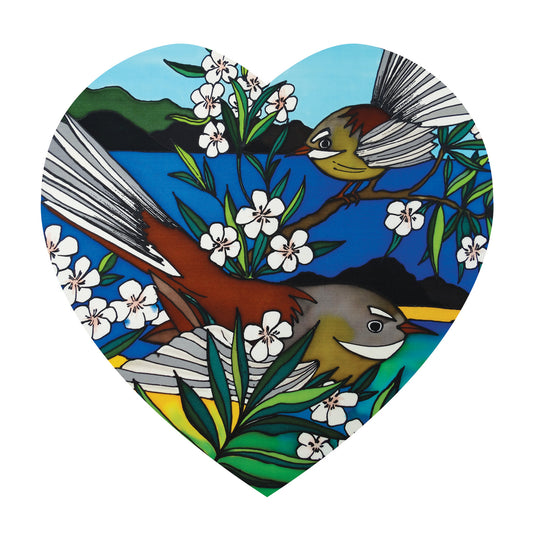 Jo May Ceramic Heart Wall Hanging - Fantail