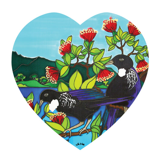 Jo May Ceramic 3D Textured Heart Wall Hanging - Tui
