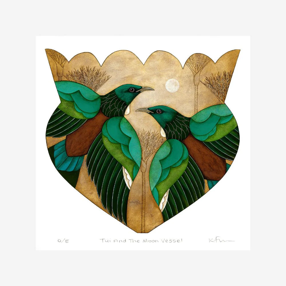 Tui And The Moon Vessel Print