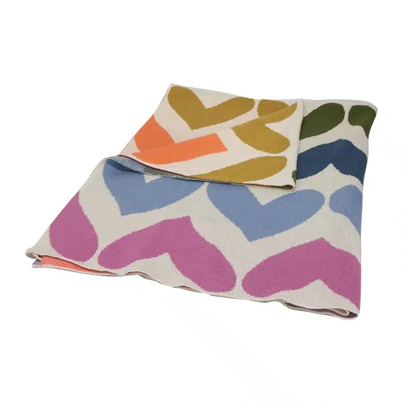 Cotton Baby Throw Heart