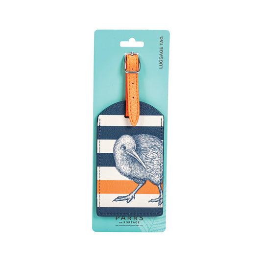 Luggage Tag PU Kiwi Stripe