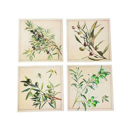 Square Olives Coaster Set 4