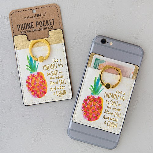 Phone Pocket With Ring Pineapple Life