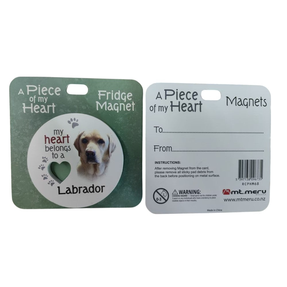 Golden Labrador Piece of My Heart Magnet