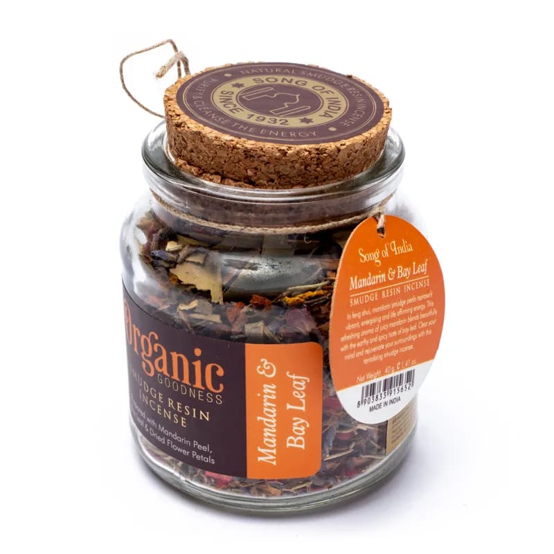 Smudge Resin Mandarin & Bay Leaf Organic Goodness