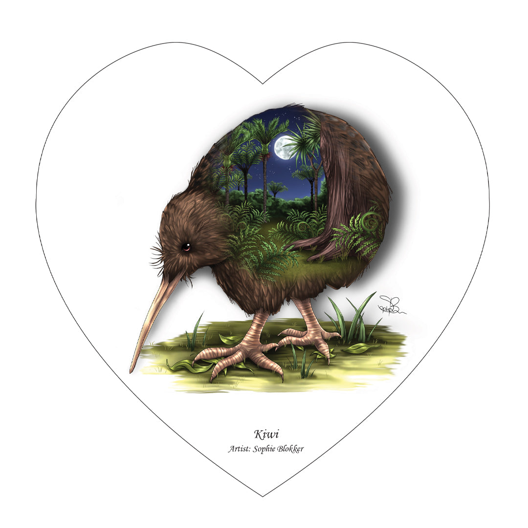 Sophie Blokker Ceramic Heart Wall Hanging - Kiwi