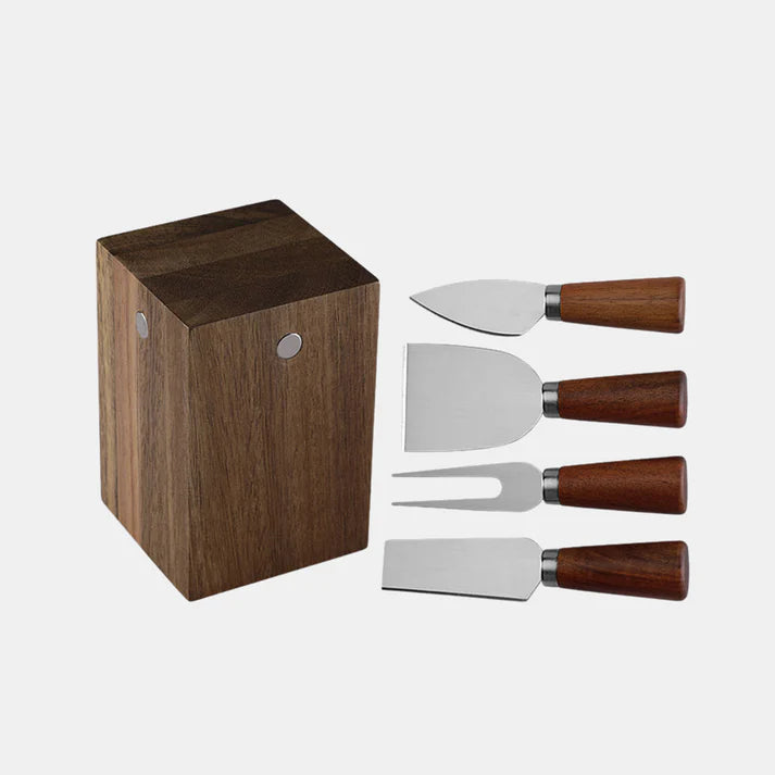 Corey Cheese Knife Block - Silver