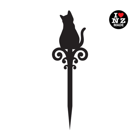 Acrylic Pot Plant Stake - Cat