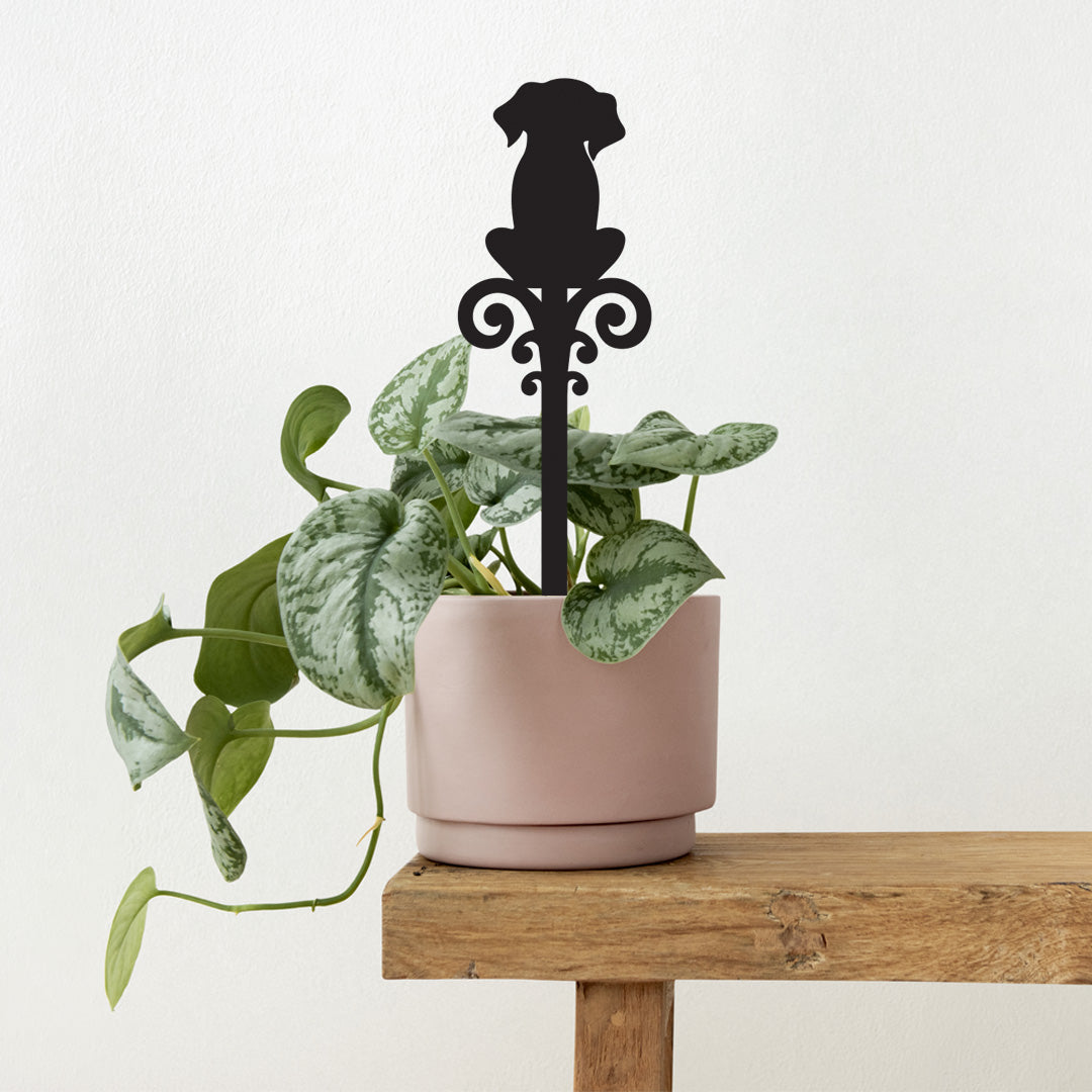 Acrylic Pot Plant Stake - Dog