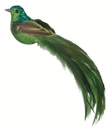 Beaded Forest Bird Clip