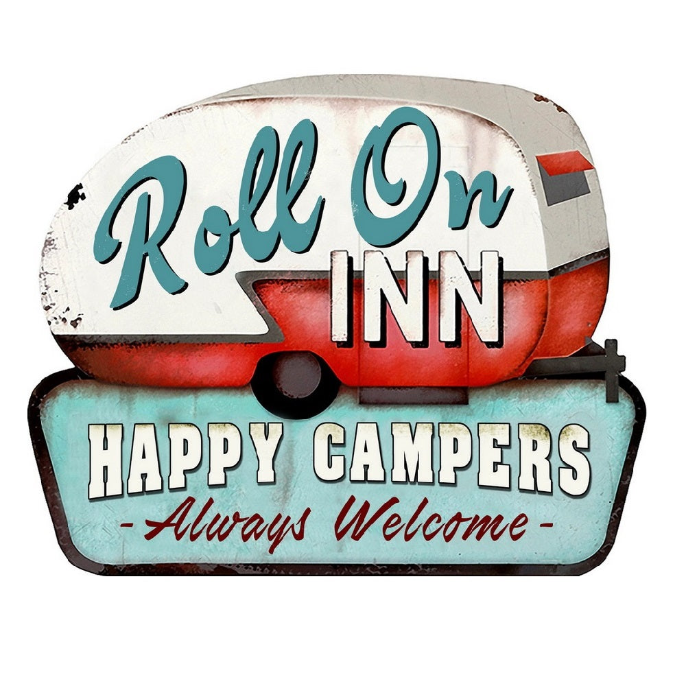 Caravaners Embossed Iron Wall Art