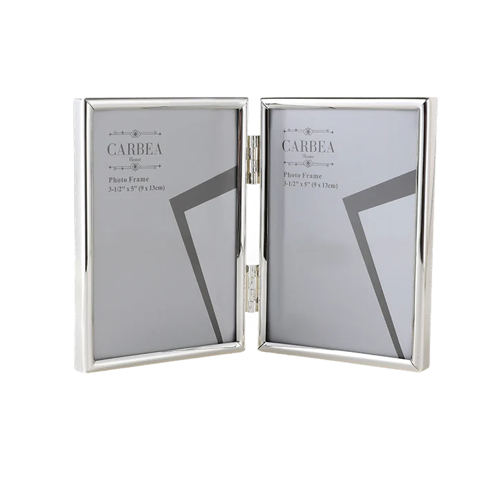 Silver Picture Frame Double 3"x 5"