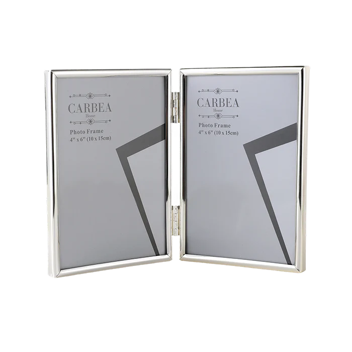 Silver Picture Frame Double 4" x 6"