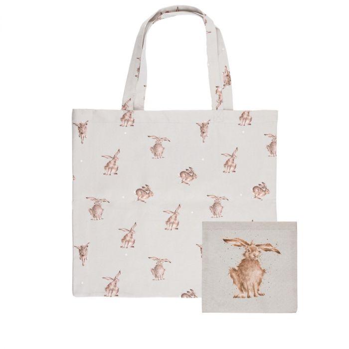 'Hare-Brained' Hare Foldable Shopper Bag