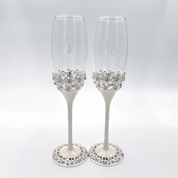 Flowers Champagne Flutes