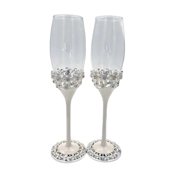 Flowers Champagne Flutes
