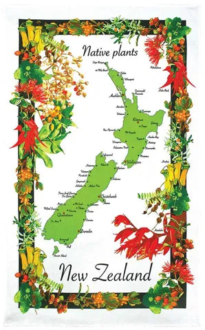 Native Plants Tea Towel
