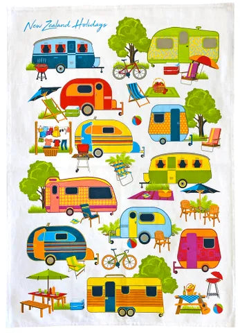 Camping Tea Towel