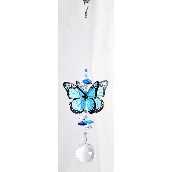 Blue Butterfly with Crystals