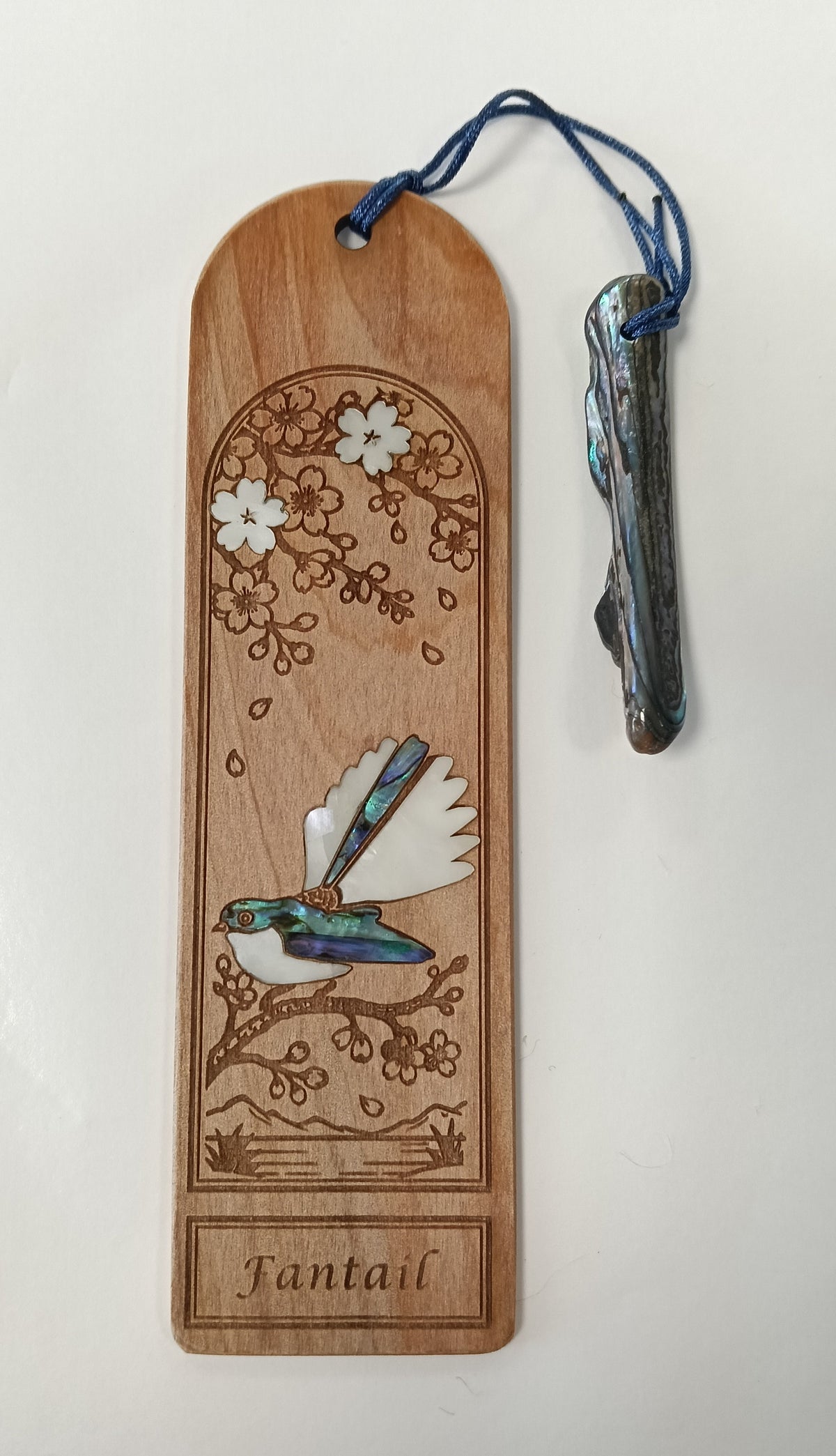 Fantail Wooden Bookmark