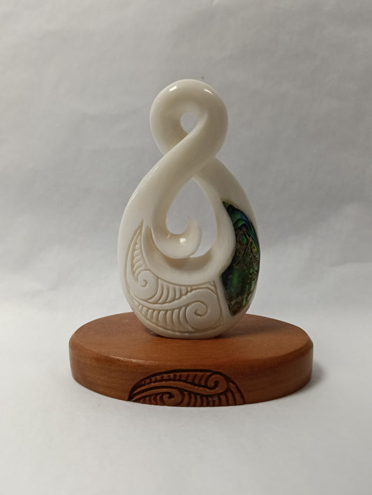 Bone Twist On Wood Base