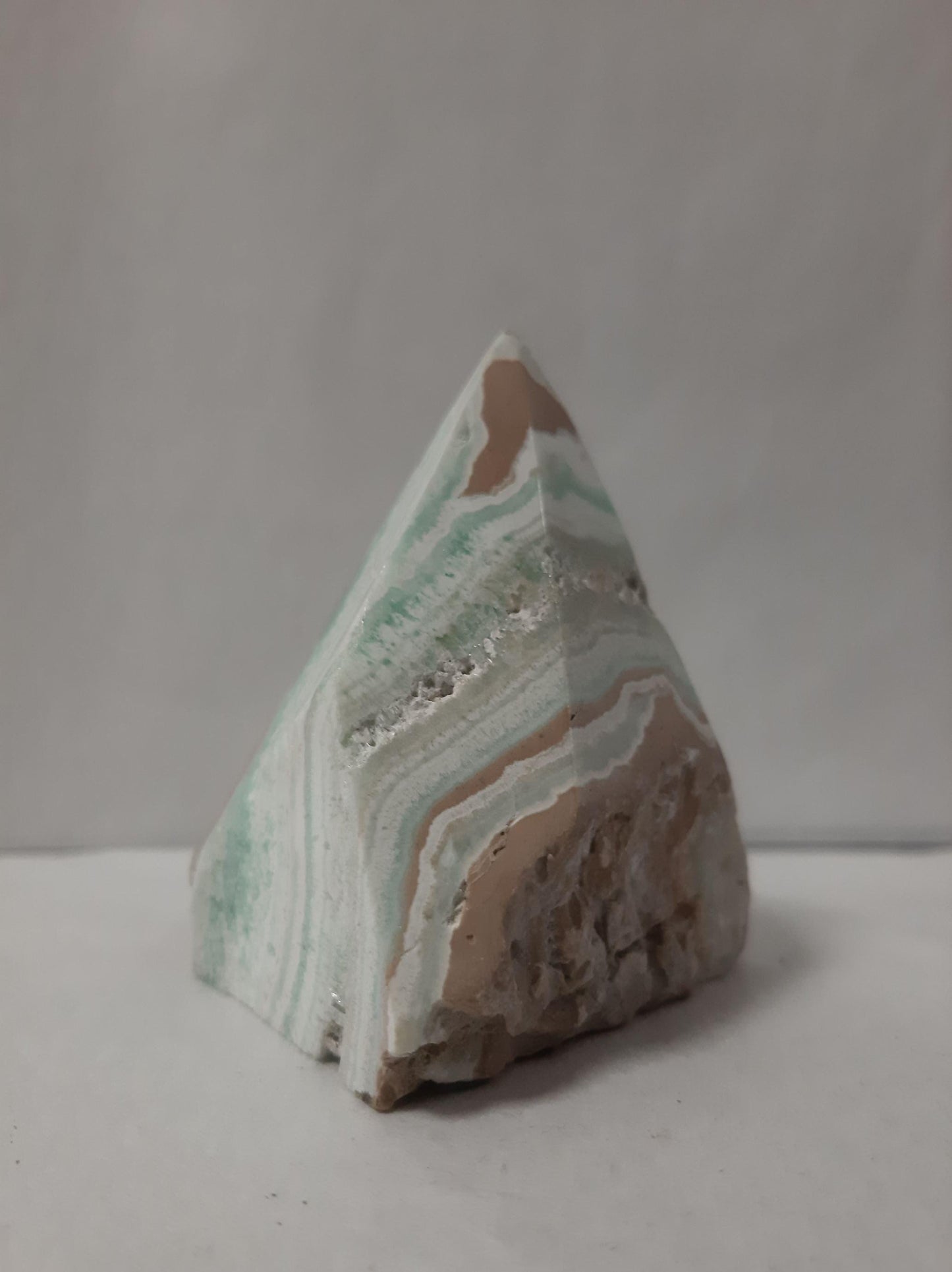 Blue Aragonite Pyramid